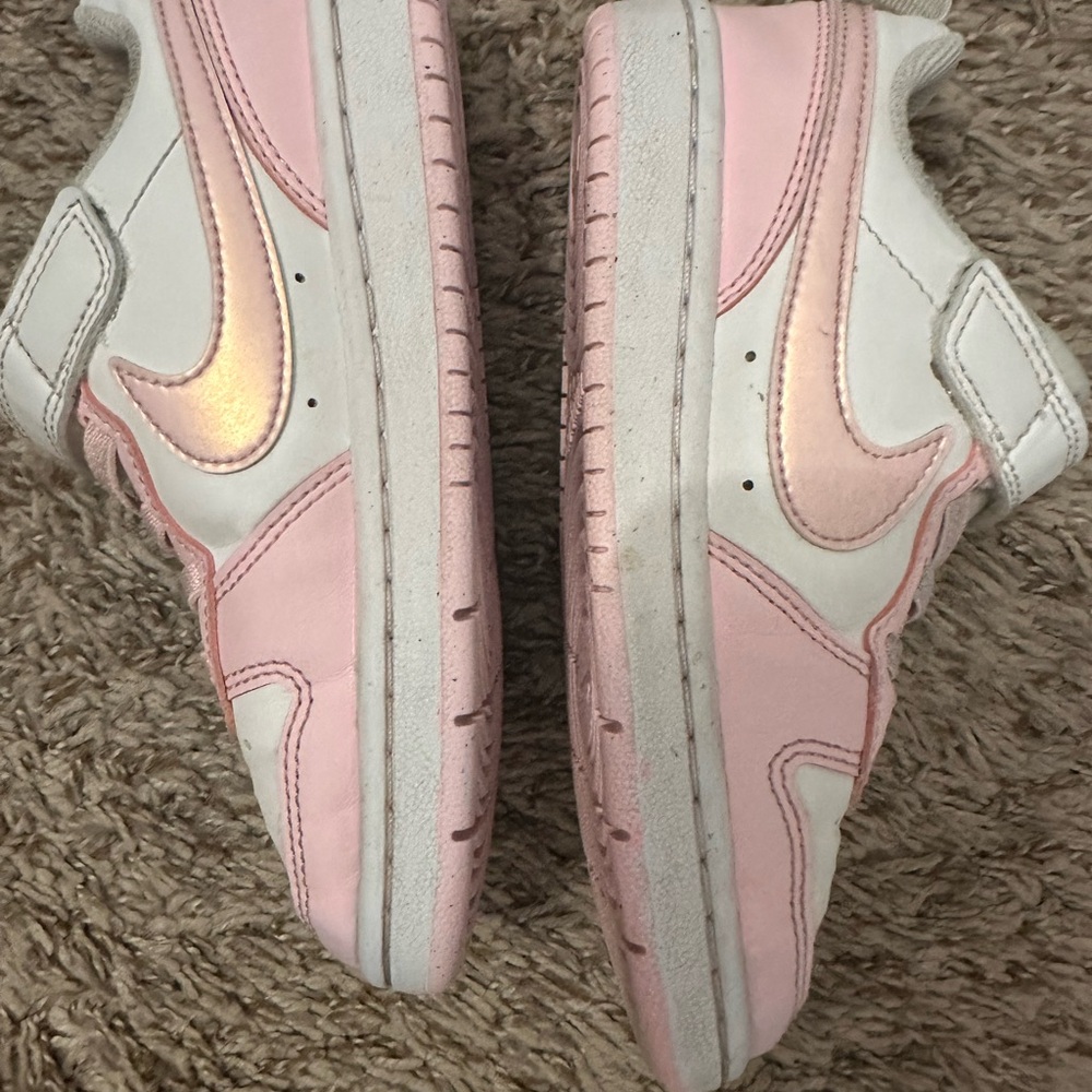 Kids Pink and White Sneakers - Picture 2 of 8